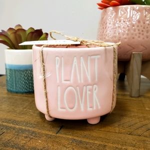 Rae Dunn PLANT LOVER Footed Planter